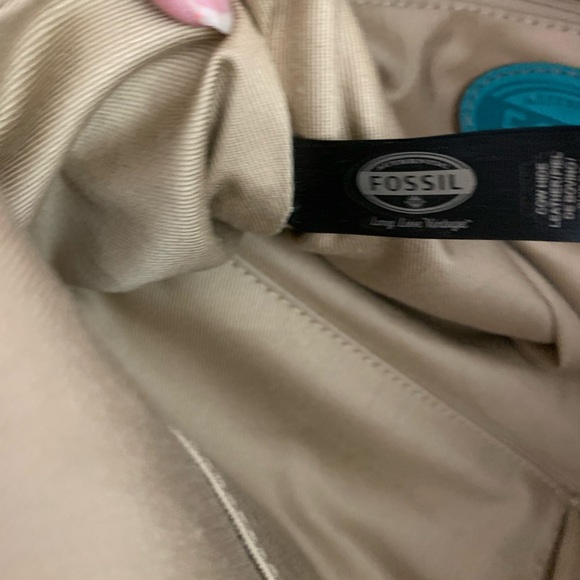 FOSSIL Turquoise Leather Tote - Picture 5 of 11